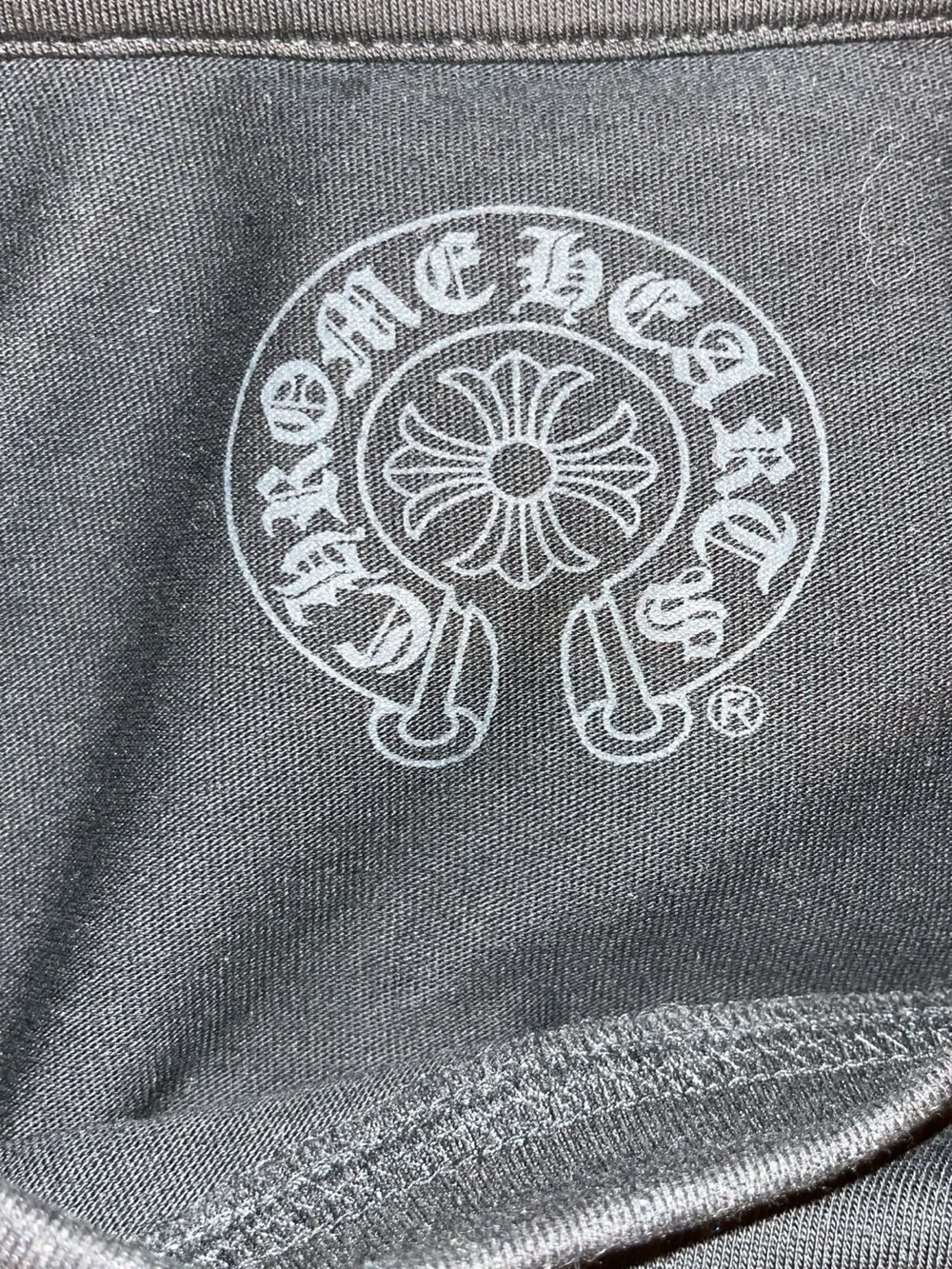 Chrome Hearts Black and White Los Angeles Horseshoe Back Tee